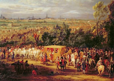 The Entry of Louis XIV and Marie-Therese of Austria into Arras, 30th July 1667 (detail) by Adam Frans van der Meulen